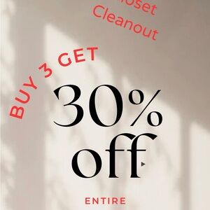 Buy 3 Get 30% Off Promotion